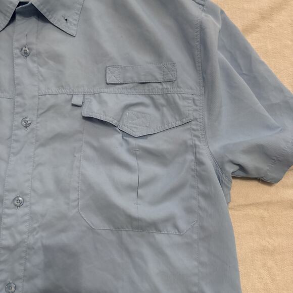 Stillwater Supply Co. Short Sleeve Button Up Shirt Men's Size L Blue - Picture 4 of 6